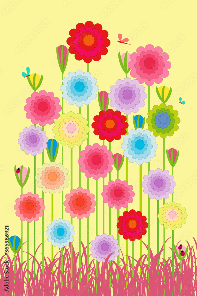 abstract floral background vectors card spring floral background illustration