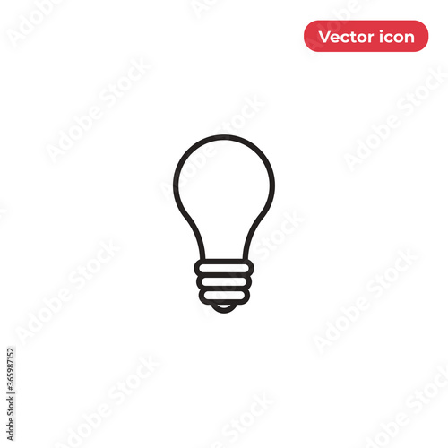 Light bulb icon vector. Idea sign