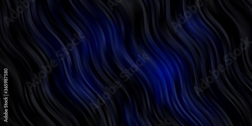 Dark BLUE vector pattern with lines. Brand new colorful illustration with bent lines. Pattern for websites, landing pages.