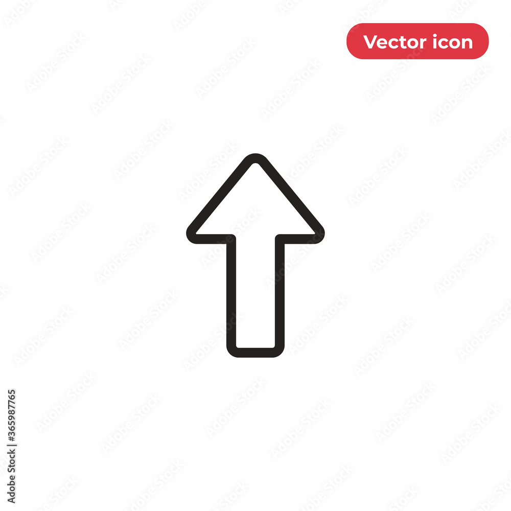 Up arrow icon vector. Upload sign Up arrow icon vector. Upload sign