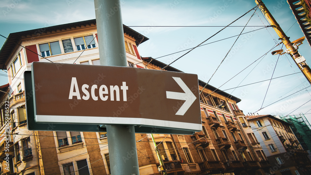 Fototapeta premium Street Sign to Ascent
