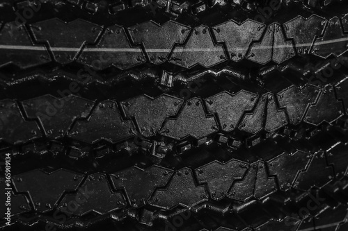 Tire stack background. Selective focus.