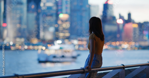 Photography Woman look at the city view