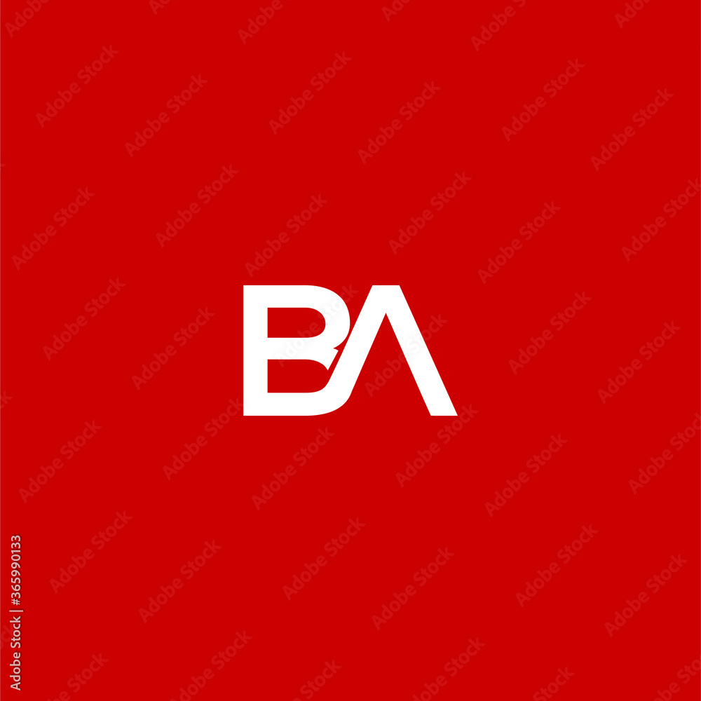 Letter BA Initial Logo Design Vector Template Illustration Letter BA Initial Logo Design Vector Template Illustration