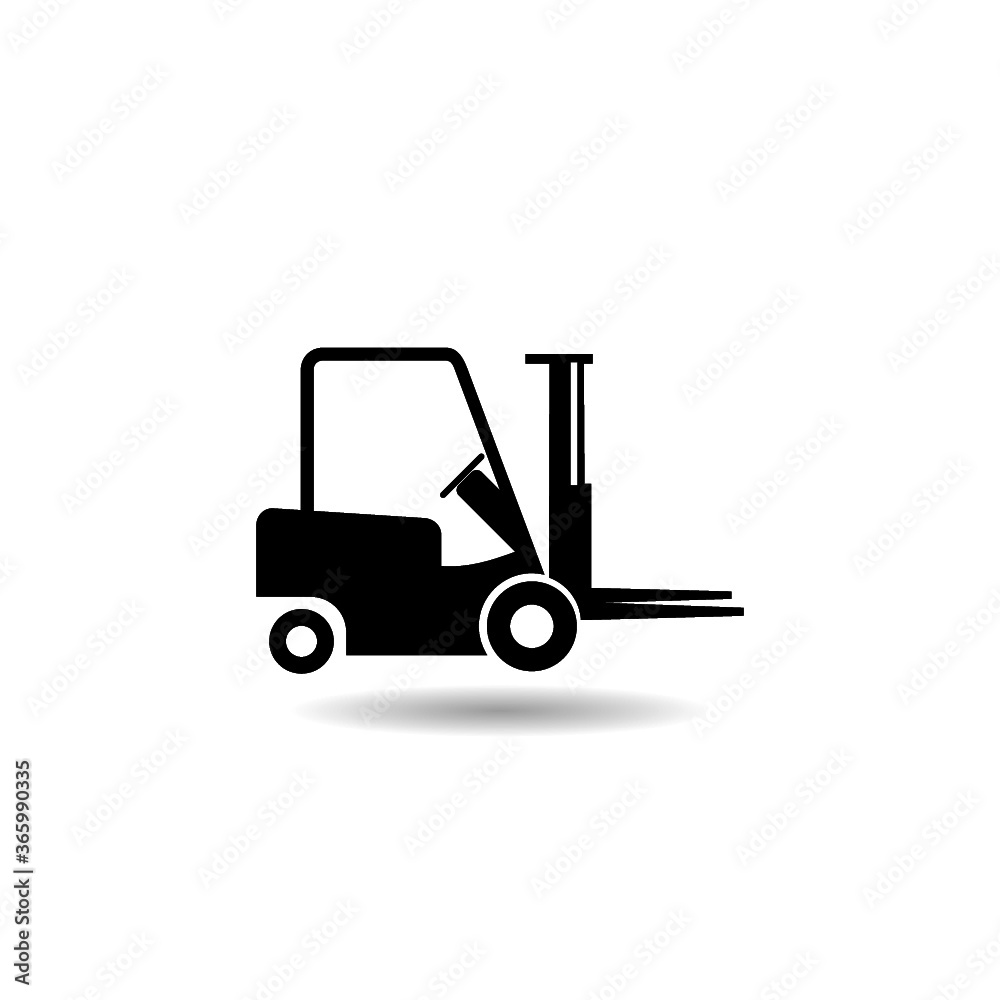 Forklift icon with shadow