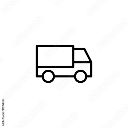 Delivery icon. Truck Expedition icon in black line style icon, style isolated on white background