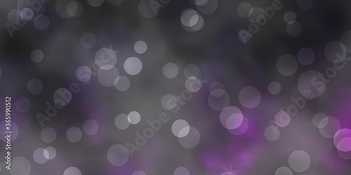 Dark Pink, Blue vector pattern with spheres. Abstract decorative design in gradient style with bubbles. New template for a brand book.