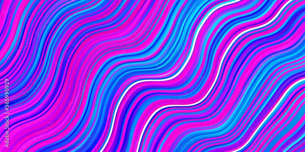 Light Pink, Blue vector background with lines. Illustration in abstract style with gradient curved. Pattern for booklets, leaflets. Light Pink, Blue vector background with lines. Illustration in abstract style with gradient curved. Pattern for booklets, leaflets.