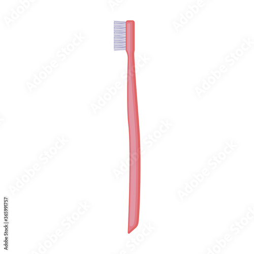 Toothbrush cartoon vector illustration of icon.Cartoon vector icon brush of tooth. Isolated illustration of toothbrush on white background.