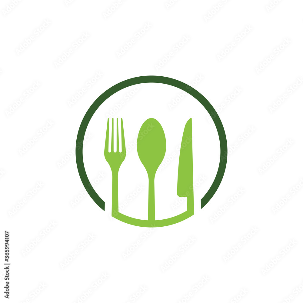 Fork, knife and spoon icon logo vector template.design for restaurant. Fork, knife and spoon icon logo vector template.design for restaurant.