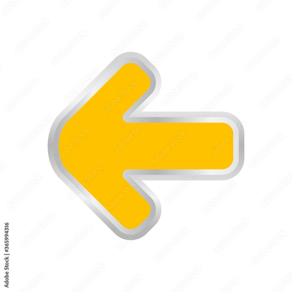 action arrow yellow left