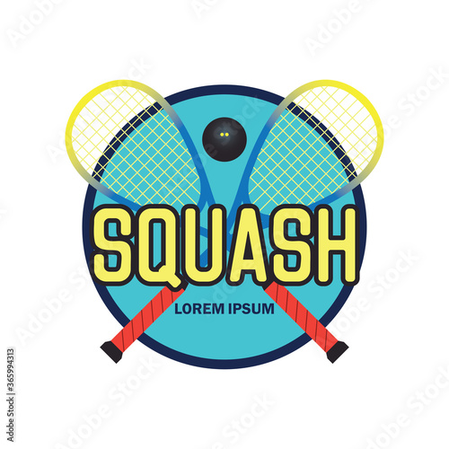 squash logo with text space for your slogan tag line, vector illustration