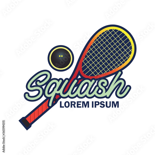 squash logo with text space for your slogan tag line, vector illustration