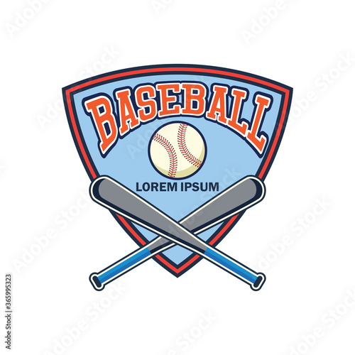 baseball logo with text space for your slogan tag line, vector illustration
