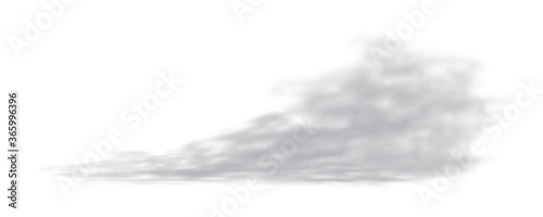 Dust sand cloud on a dusty road from a car. Scattering trail on track from fast movement. Transparent realistic vector stock illustration