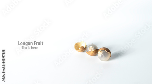 longan fruit isolated on white background. 