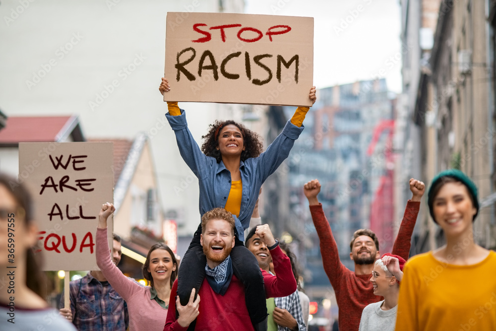 © Rido - Crowd of people march against racism in the street © Rido - Crowd of people march against racism in the street