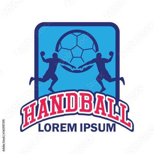handball logo with text space for your slogan tag line, vector illustration