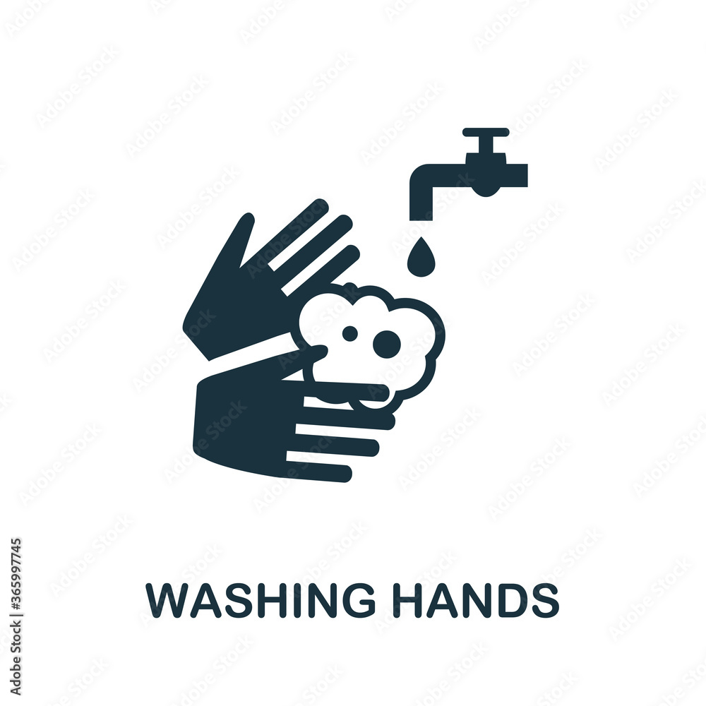 Washing Hands icon. Simple element from hygiene collection. Creative Washing Hands icon for web design, templates, infographics and more Washing Hands icon. Simple element from hygiene collection. Creative Washing Hands icon for web design, templates, infographics and more