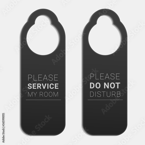 Do not disturb and Please service my room door hangers