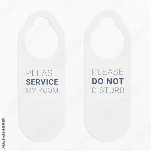 Do not disturb and Please service my room door hangers