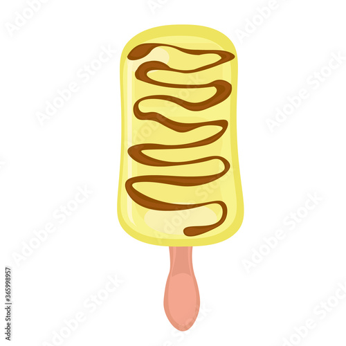 vector illustrations with ice cream. Cartoon style. Can be used for icons or stickers. summer dessert.