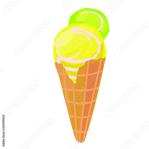 vector illustrations with ice cream. Cartoon style. Can be used for icons or stickers. summer dessert.