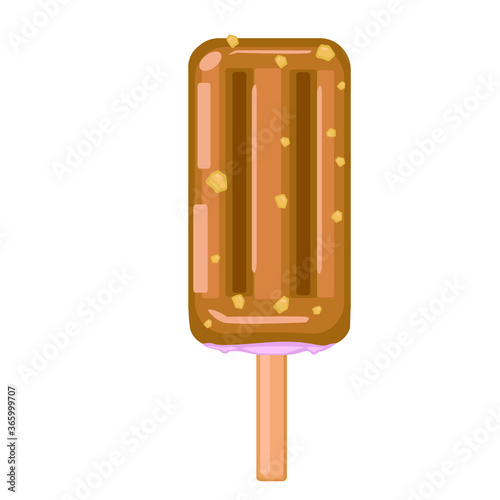 vector illustrations with ice cream. Cartoon style. Can be used for icons or stickers. summer dessert.
