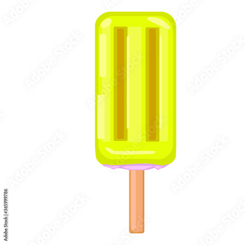 vector illustrations with ice cream. Cartoon style. Can be used for icons or stickers. summer dessert.
