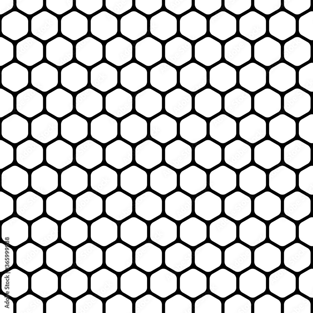 Obraz premium seamless black and white honeycomb pattern.