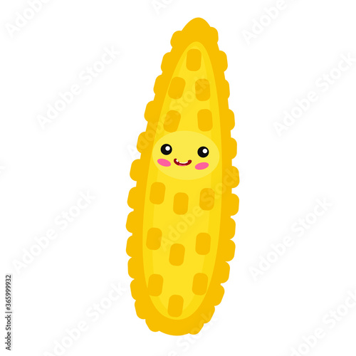 vector illustration with corn. vegetables icon. cartoon flat style. stickers