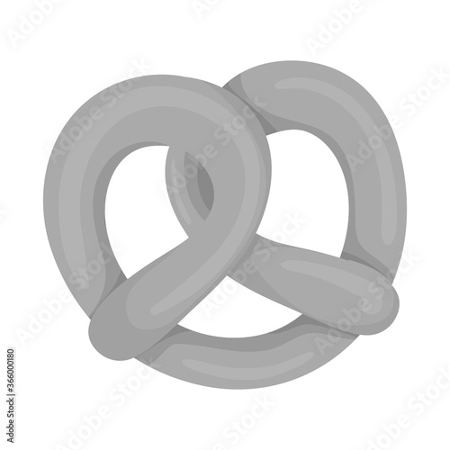 Isolated object of pretzel and soft icon. Collection of pretzel and german vector icon for stock.