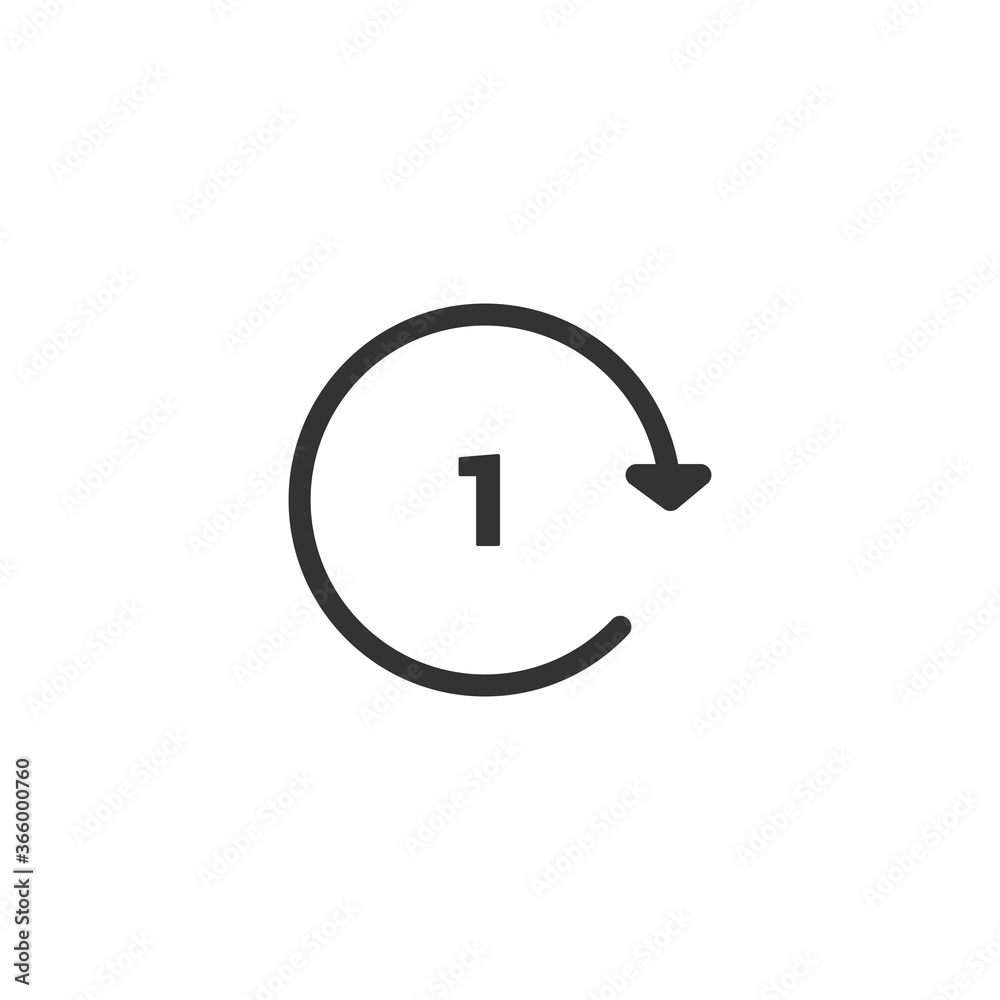 Turn around time icon. Clock symbol modern, simple, vector, icon for website design, mobile app, ui. Vector Illustration Turn around time icon. Clock symbol modern, simple, vector, icon for website design, mobile app, ui. Vector Illustration