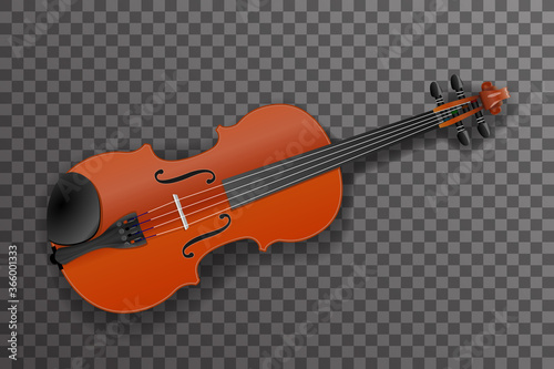 Violin classical music instrument design vector illustration