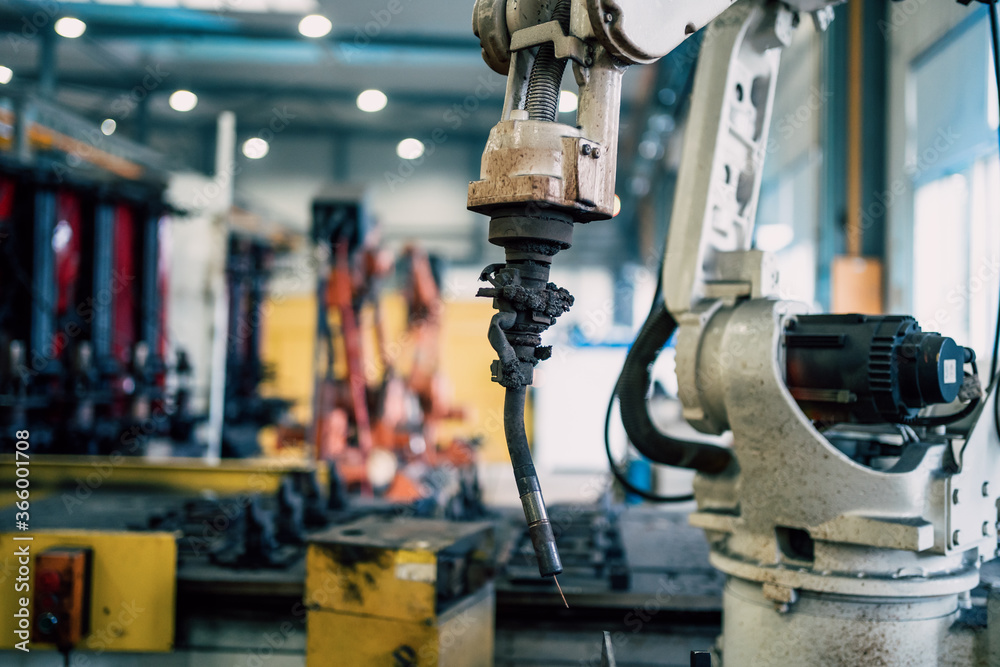 Fototapeta premium robot arm in factory