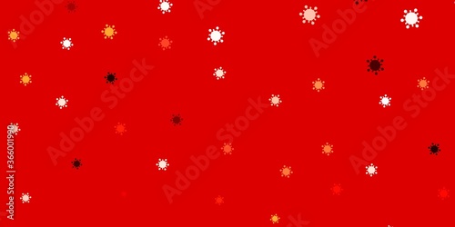 Light red vector texture with disease symbols.