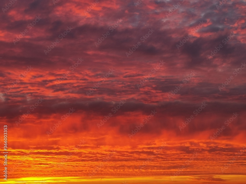 Fototapeta premium red fire sky