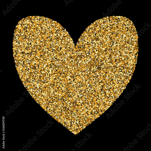 Gold Circle Rich Black Background. Festive Dust 