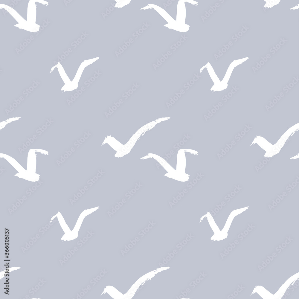 Seamless hand drawn pattern with birds. Seamless hand drawn pattern with birds.