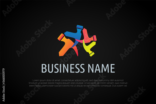 Abstract Hammer Logo Template