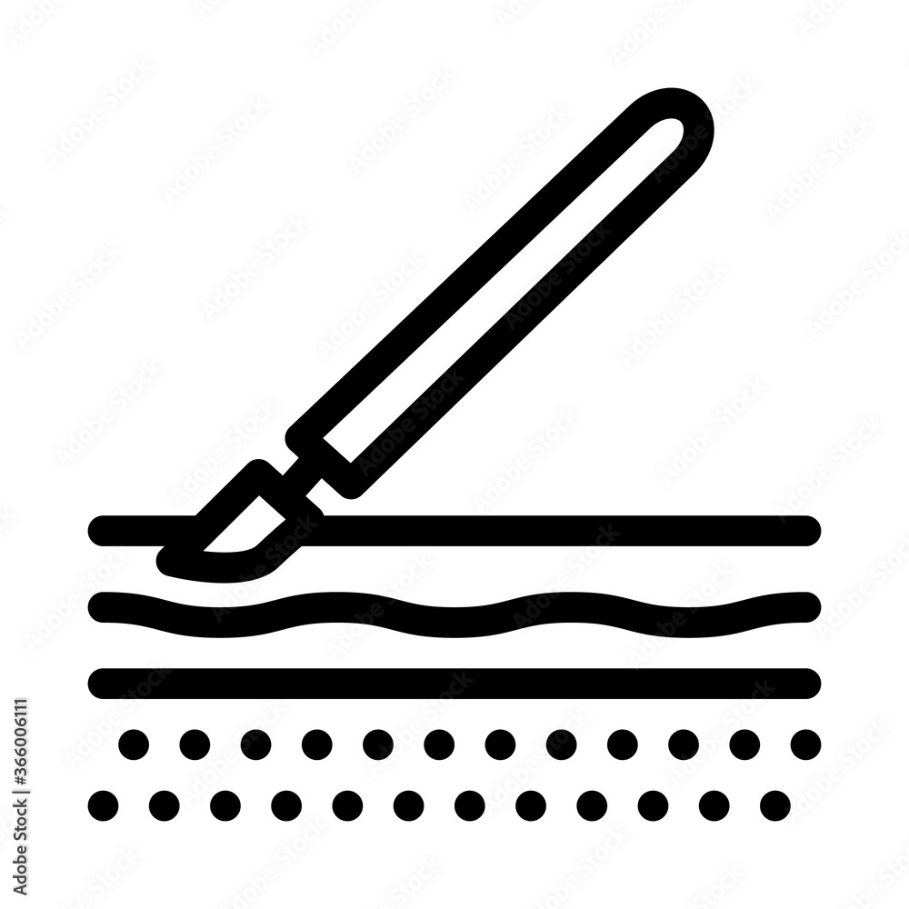 Svg Incision surgical incision icon vector. surgical incision sign. isolated contour ...
