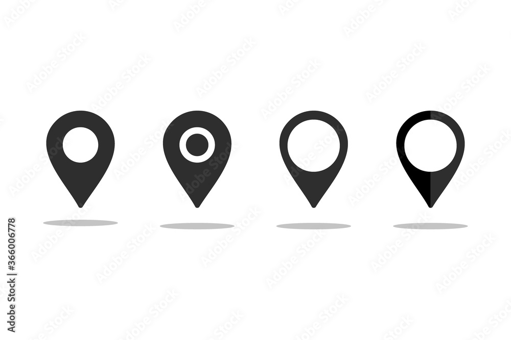 Map pointer icon set or GPS location icon Map pointer icon set or GPS location icon