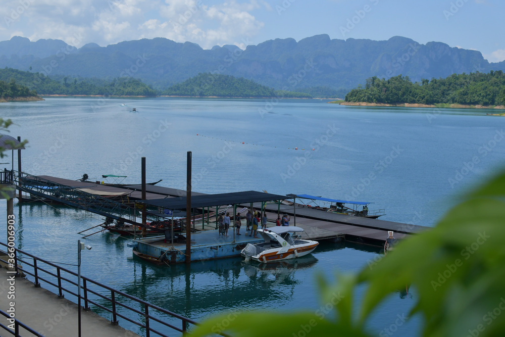 Cheow Lan Lake (Rajjaprabha Dam Reservoir) is in Khao Sok National Park in Surat Thani Province in the south of Thailand.