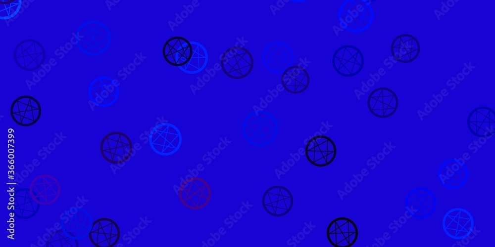 Light Pink, Blue vector backdrop with mystery symbols. Light Pink, Blue vector backdrop with mystery symbols.