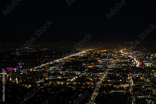 Night time view of Salt Lake City on the 4th of July