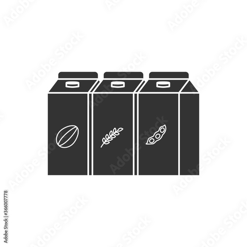 Soy milk box icon. Milk package symbol modern, simple, vector, icon for website design, mobile app, ui. Vector Illustration