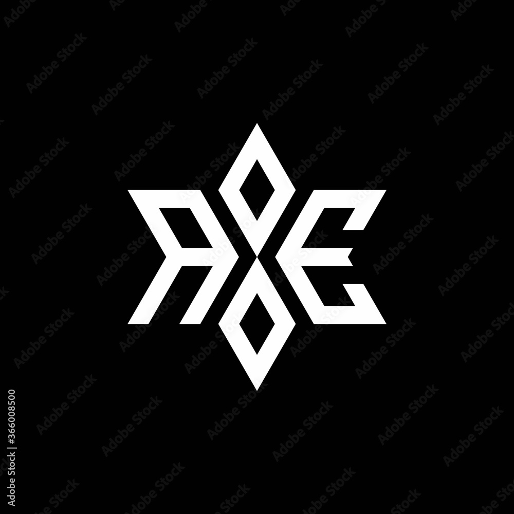 AE monogram logo with star shape and luxury style Stock Vector | Adobe ...