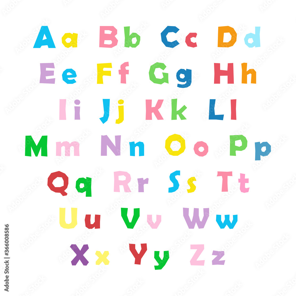 Color English alphabet Color English alphabet