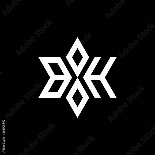 BH monogram logo with star shape and luxury style