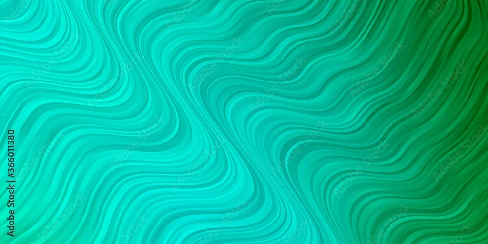 Light Green vector pattern with wry lines. Colorful illustration with curved lines. Smart design for your promotions.